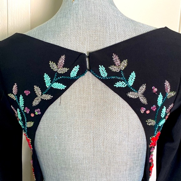 ROYAL QUEEN COLLECTION 🖤BLACK🖤 BEADED SPECIAL OCCASION 2PC DRESS SIZE 4🌟NWT🌟 - Picture 11 of 16